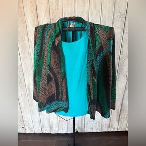 Elegant Green and Brown Women's 2Piece